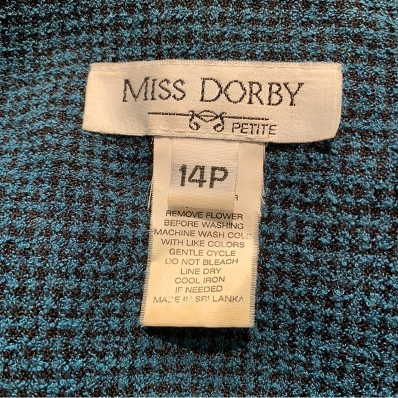 (Dress)- Teal & Black Fall SKIRT Suit Size 14 - Picture 12 of 15